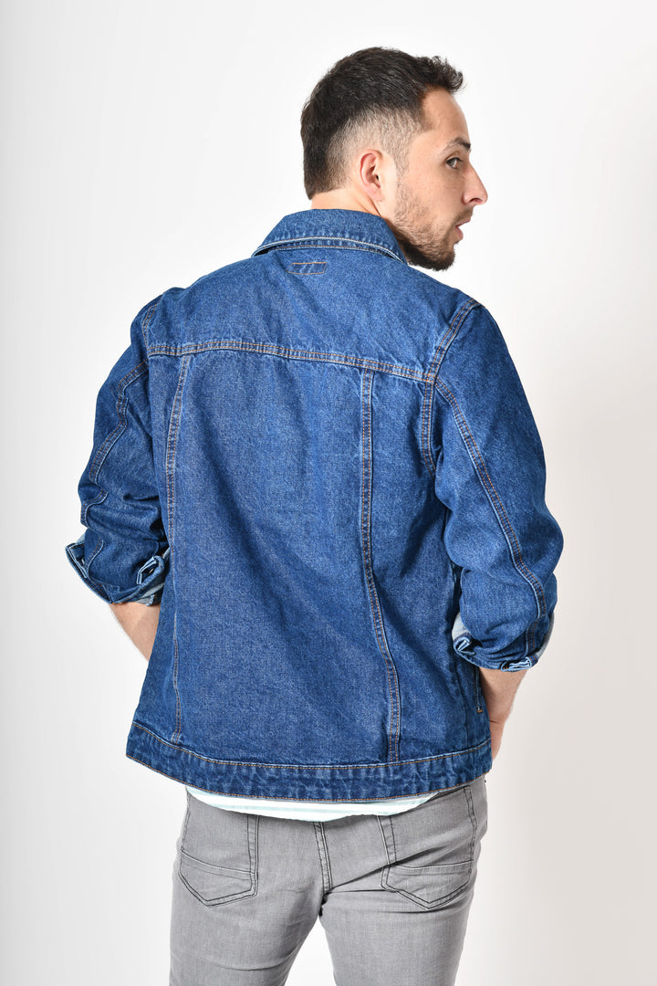 Chumpa de lona - azul medio