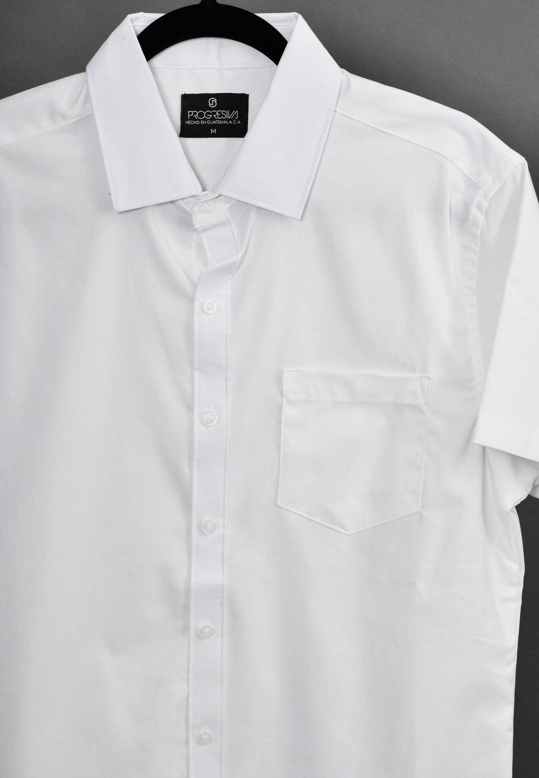 Camisa oxford manga corta cuello normal - blanco - STRETCH