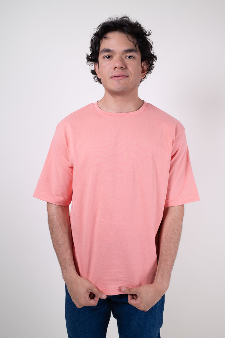 Playera Oversized Fit  - Palo Rosa