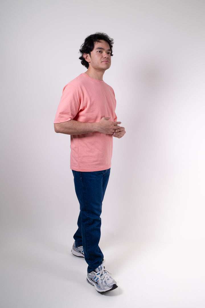 Playera Oversized Fit  - Palo Rosa