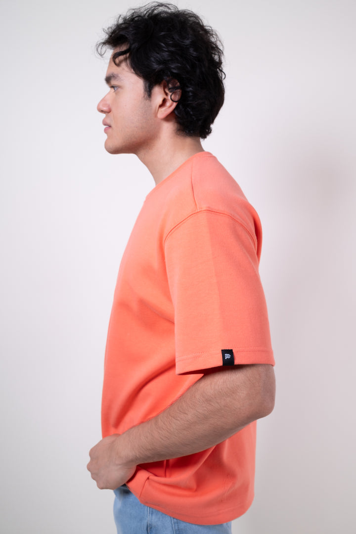Playera Oversized Fit  - Naranja