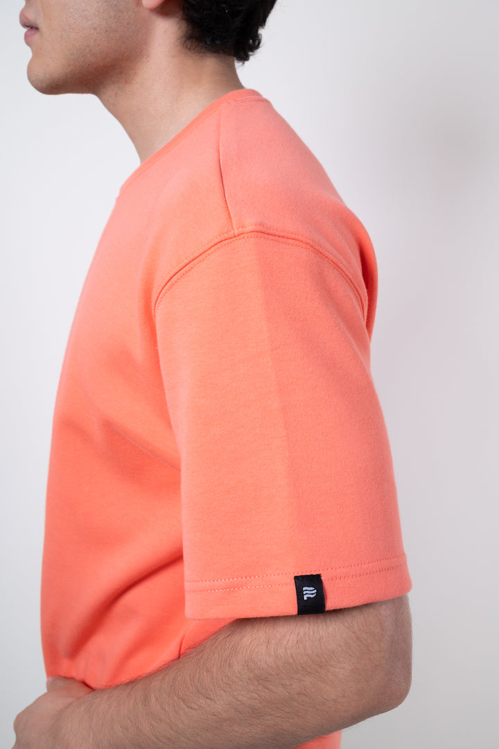 Playera Oversized Fit  - Naranja