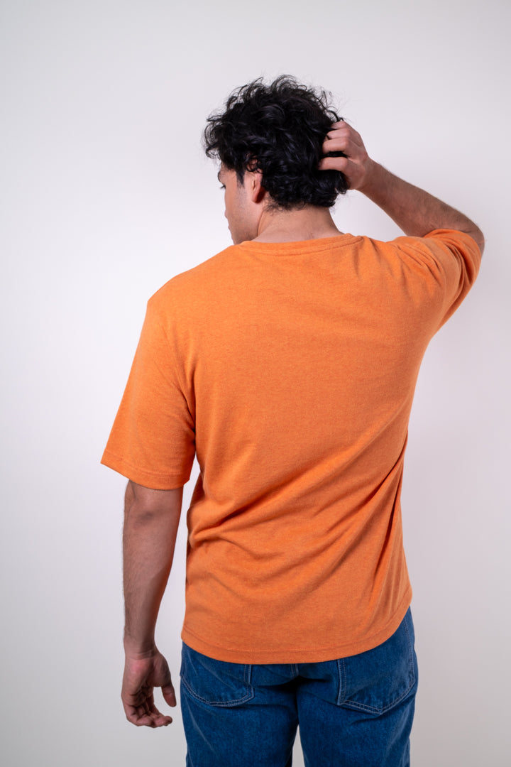 Playera Oversized Fit  - Naranja