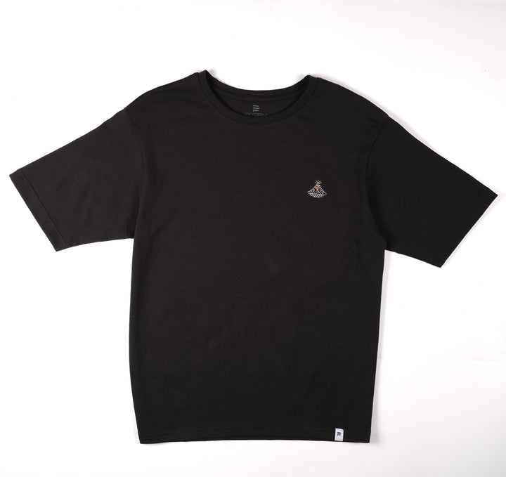 Playera Oversized Fit  - Negro