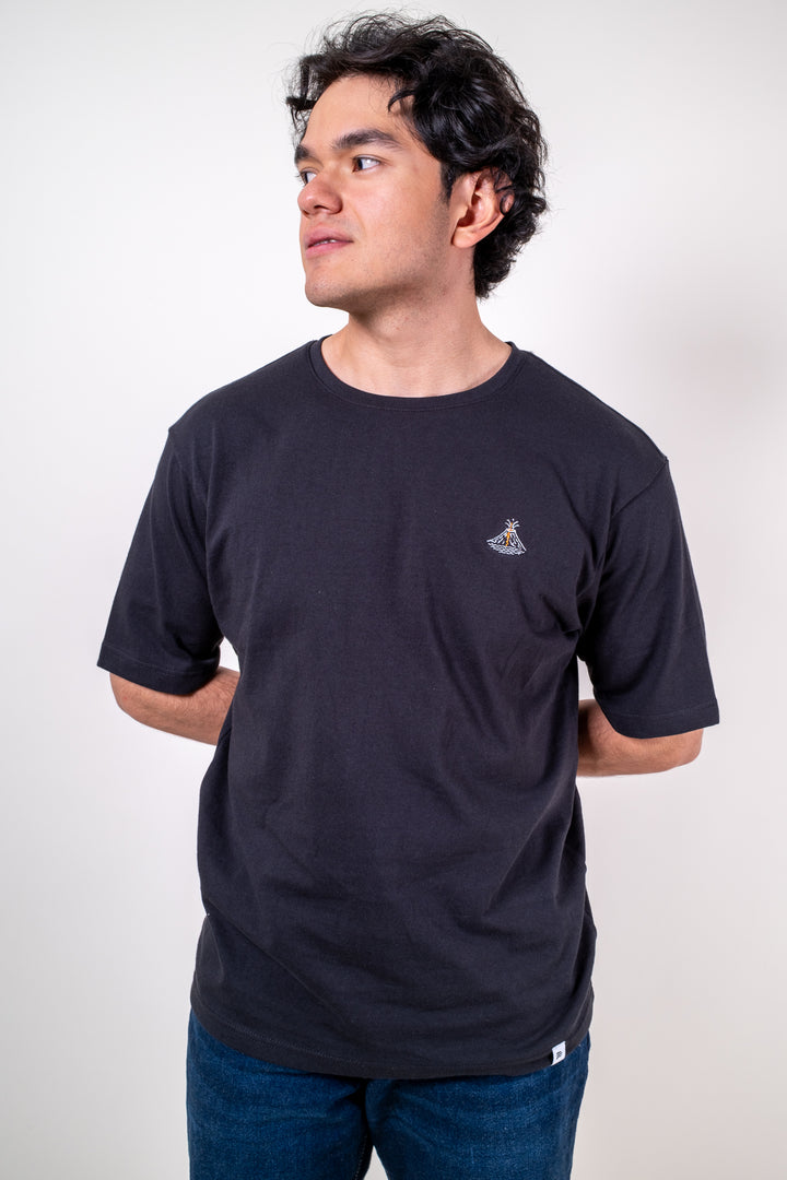 Playera Oversized Fit  - Negro