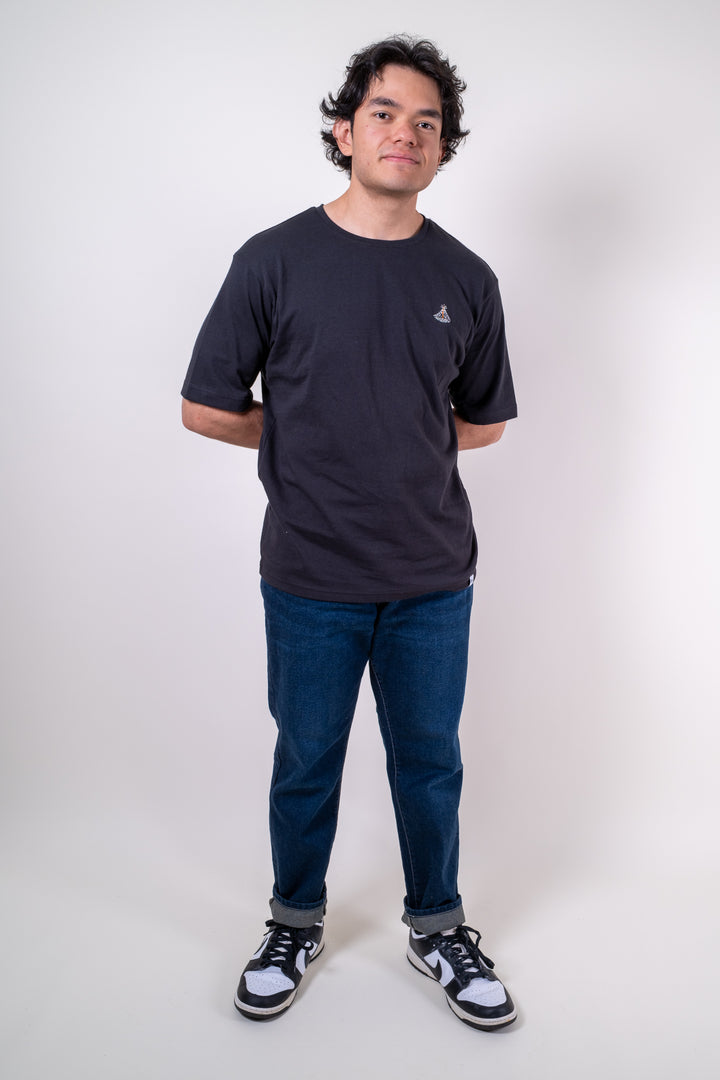 Playera Oversized Fit  - Negro