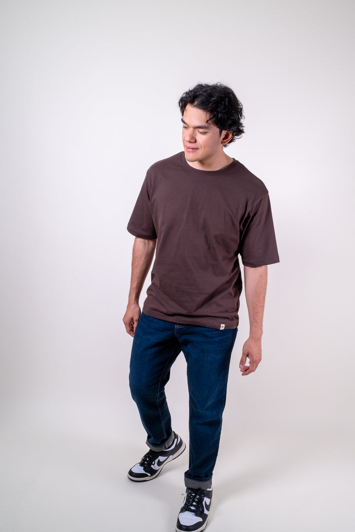 Playera Oversized Fit  - Café