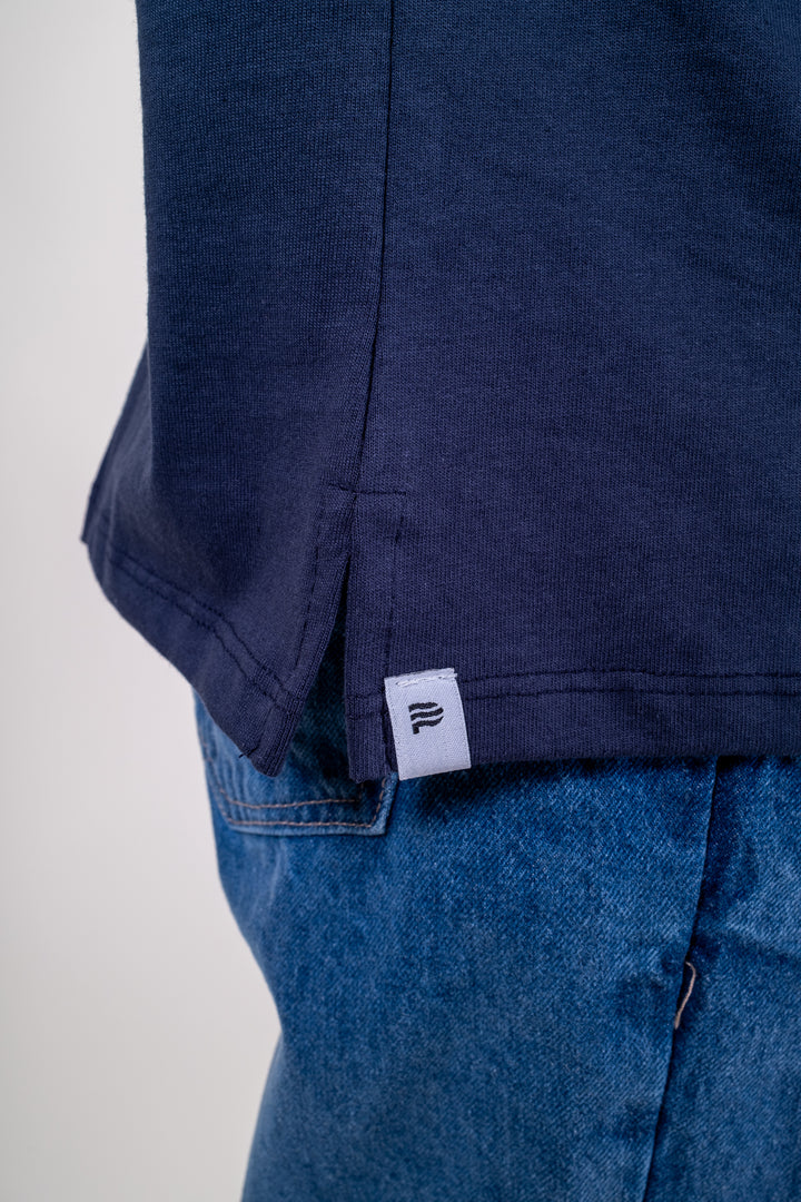 Playera Regular Fit  - Azul Marino