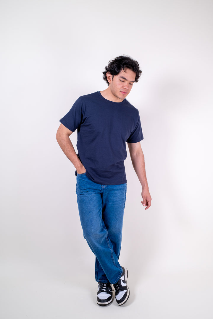 Playera Regular Fit  - Azul Marino