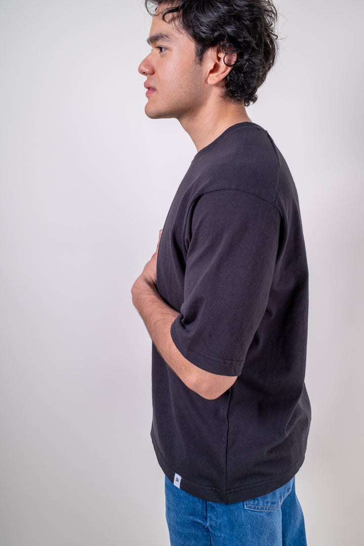 Playera Oversized Fit  - Negro