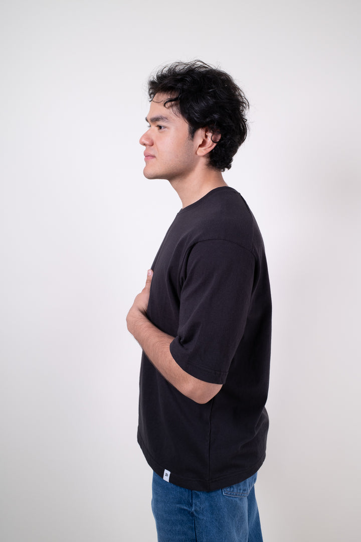 Playera Oversized Fit  - Negro