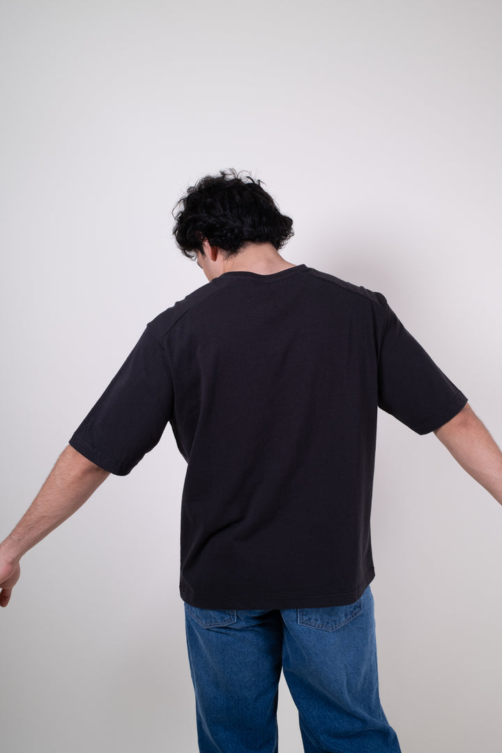 Playera Oversized Fit  - Negro