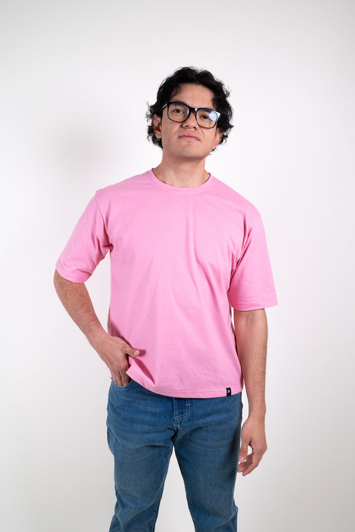 Playera Oversized Fit  - rosada
