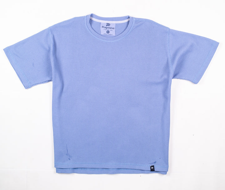 Playera Oversized Fit  - Azul Claro