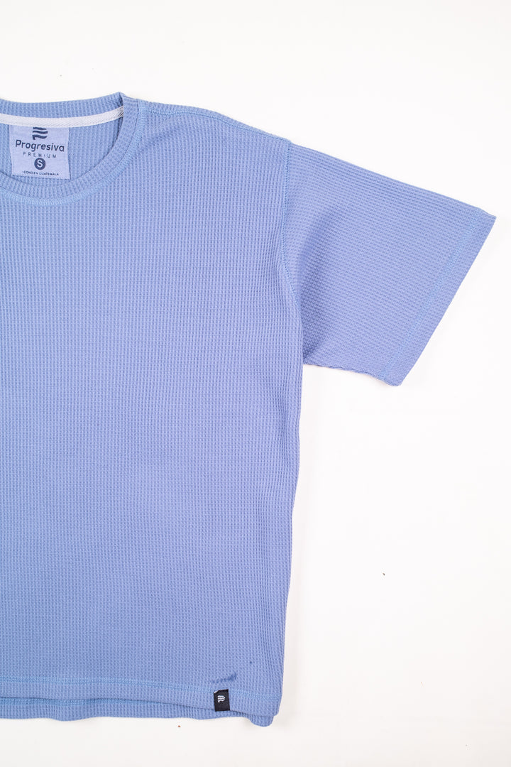 Playera Oversized Fit  - Azul Claro