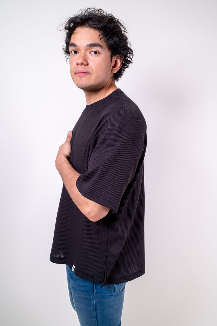 Playera Oversized Fit  - Negro