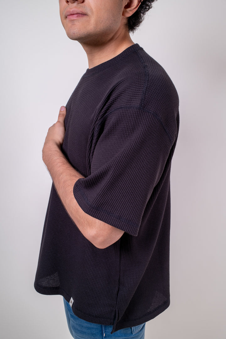 Playera Oversized Fit  - Negro