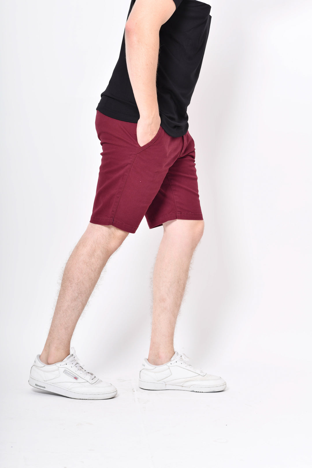 Short de gabardina - corinto claro