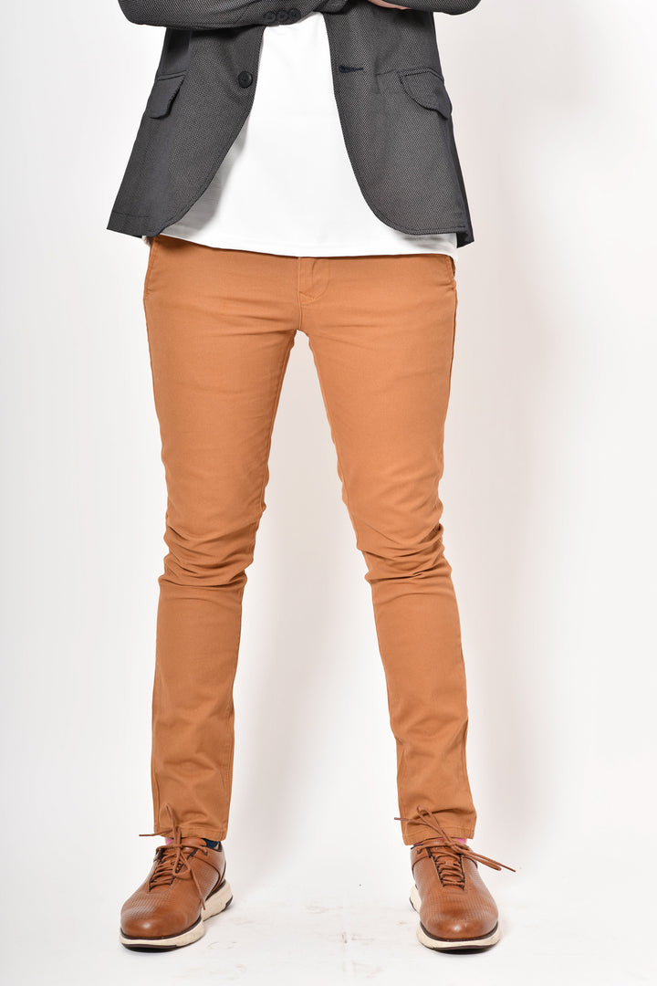 Pantalón  de gabardina - skinny - gena oscuro