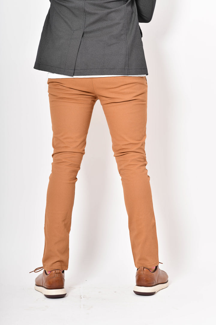 Pantalón  de gabardina - skinny - gena oscuro