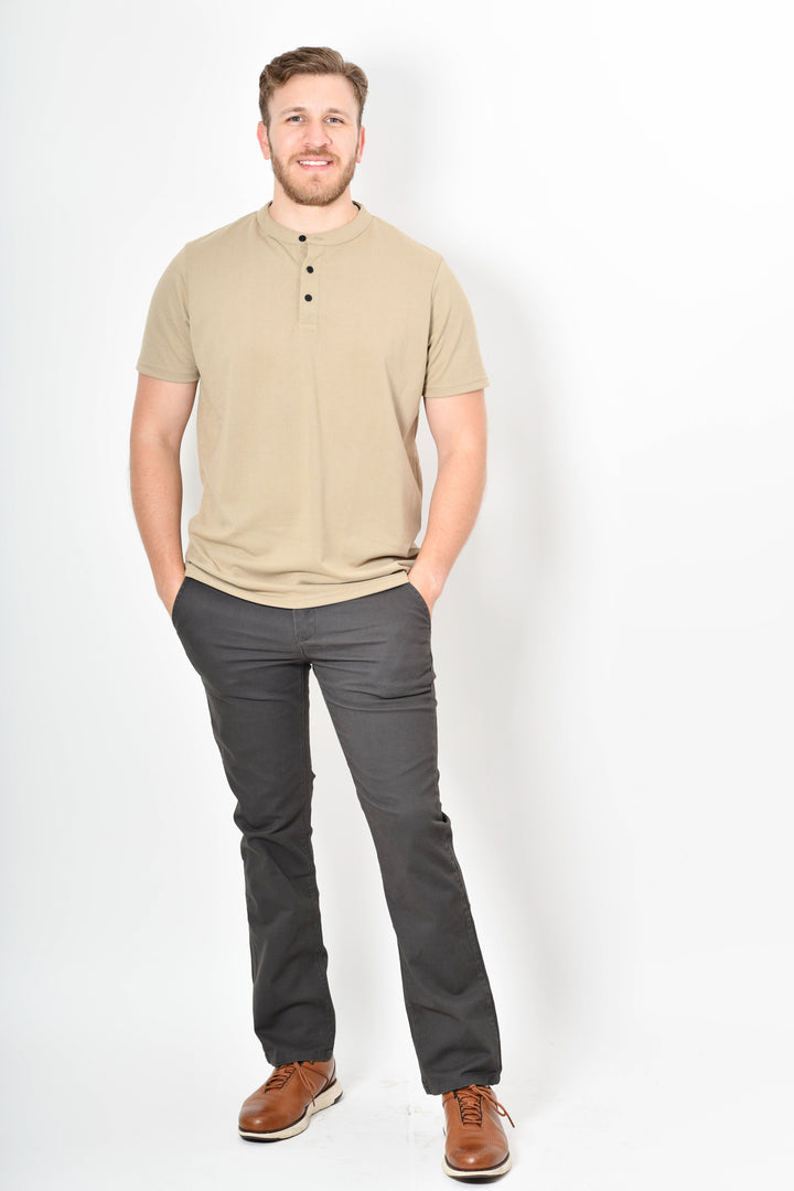 Pantalón de Gabardina - Recto -  Gris Oxford