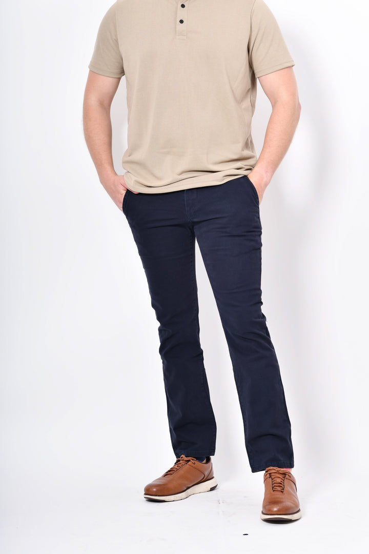 Pantalón de Gabardina - Recto -  Azul Marino