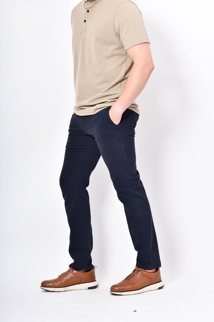 Pantalón de Gabardina - Recto -  Azul Marino