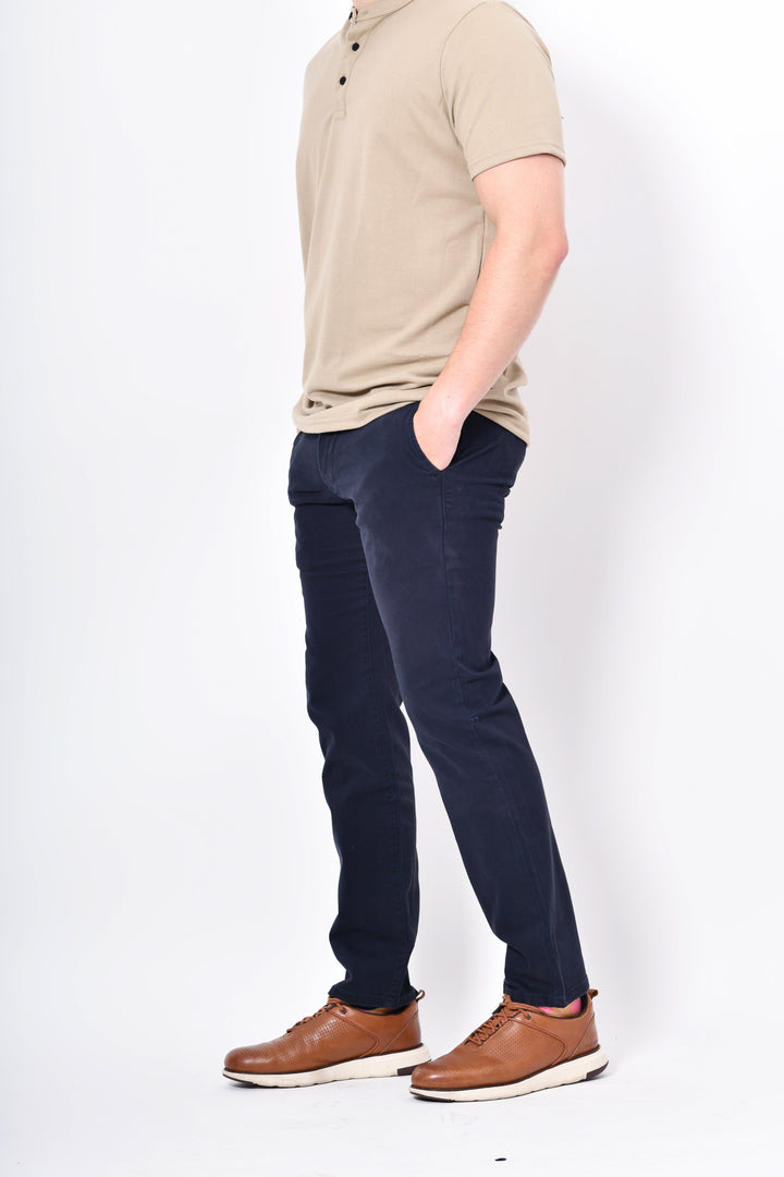 Pantalón de Gabardina - Recto -  Azul Marino