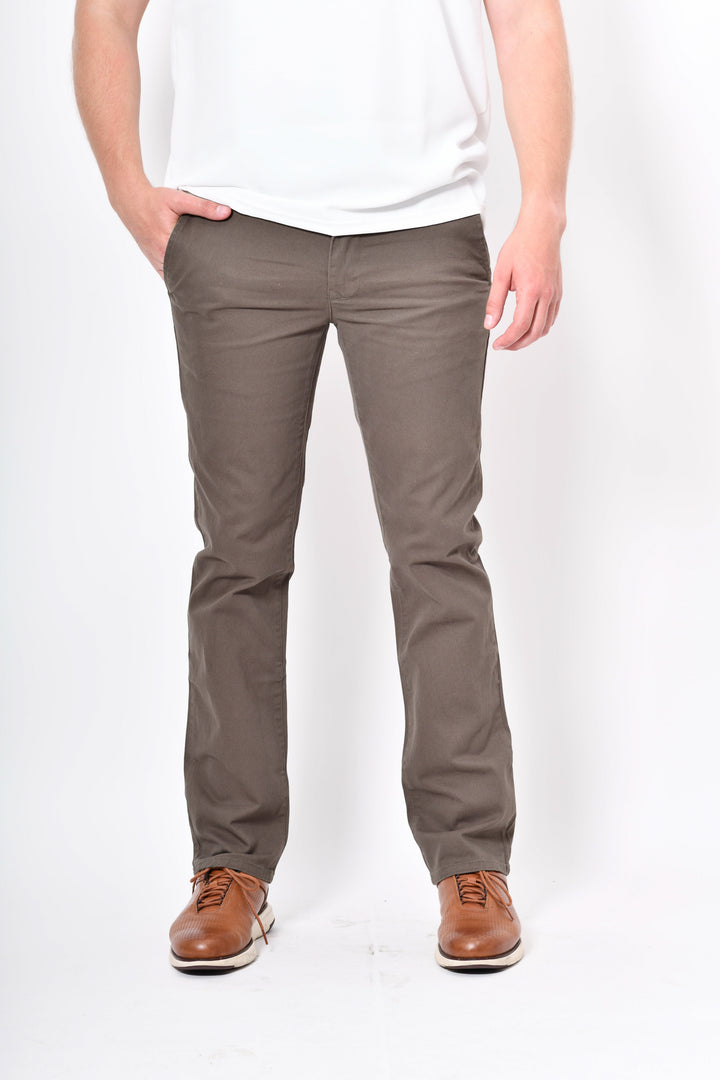 Pantalón de Gabardina - Recto -  Verde Muzgo