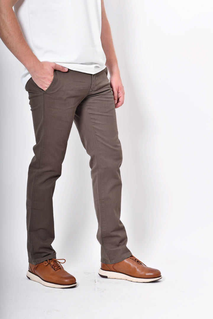 Pantalón de Gabardina - Recto -  Verde Muzgo