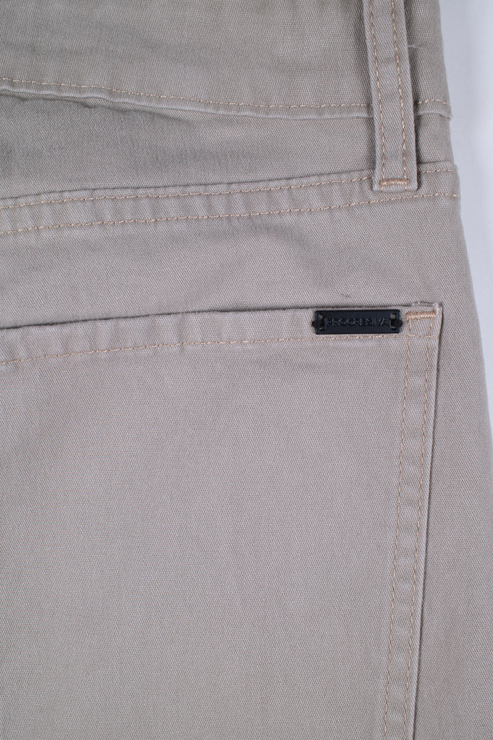 Pantalón de Gabardina - 5 pocket Slim - Beige
