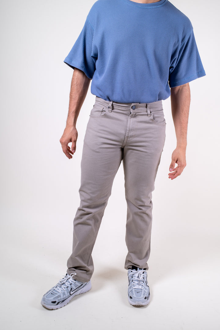 Pantalón de Gabardina - 5 pocket Slim - Beige
