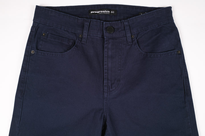 Pantalón de Gabardina - 5 pocket Slim - Azul Marino