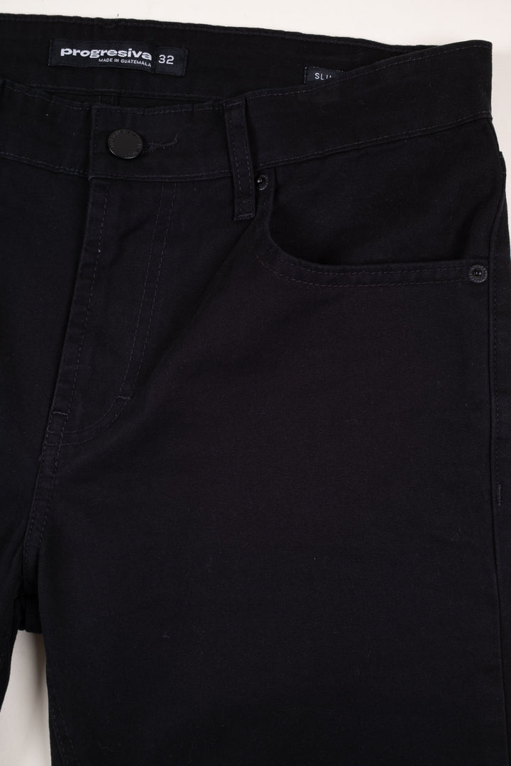 Pantalón de Gabardina - 5 pocket Slim - Negro