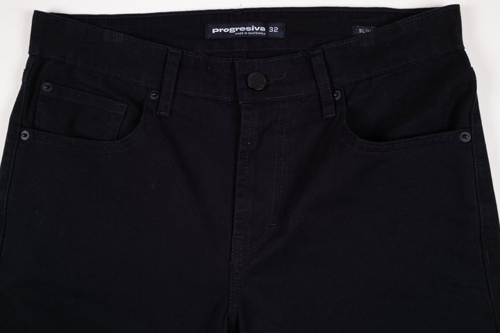 Pantalón de Gabardina - 5 pocket Slim - Negro