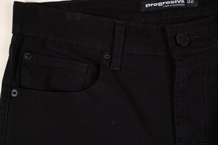 Pantalón de Gabardina - 5 pocket Slim - Negro