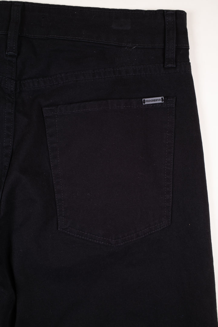 Pantalón de Gabardina - 5 pocket Slim - Negro