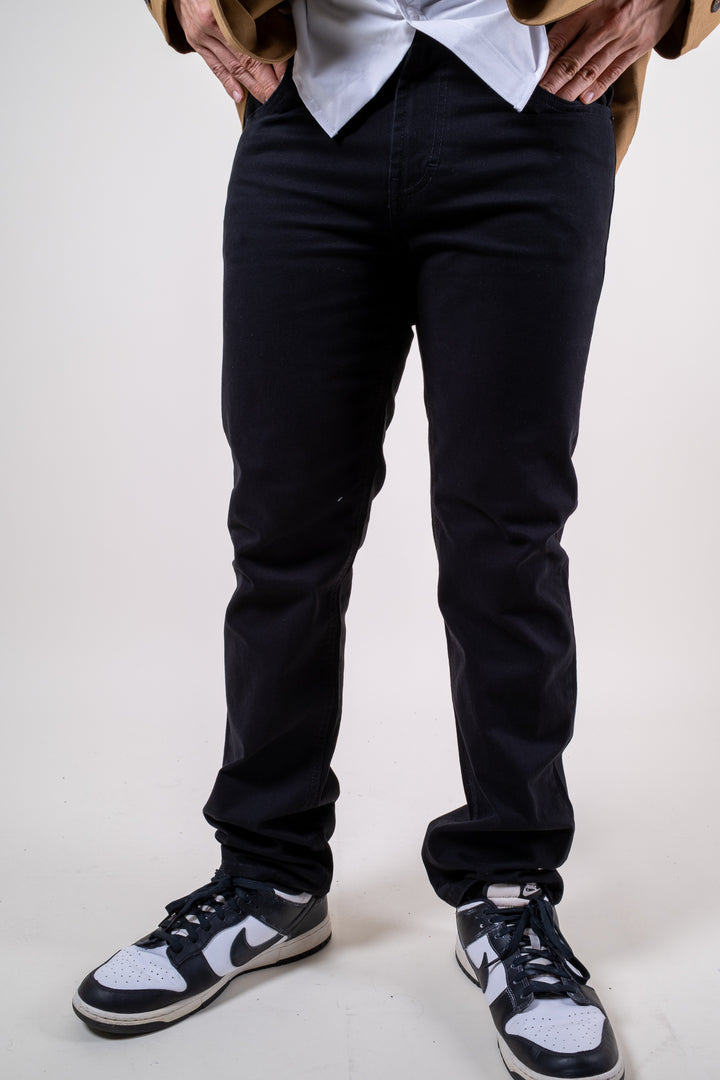 Pantalón de Gabardina - 5 pocket Slim - Negro