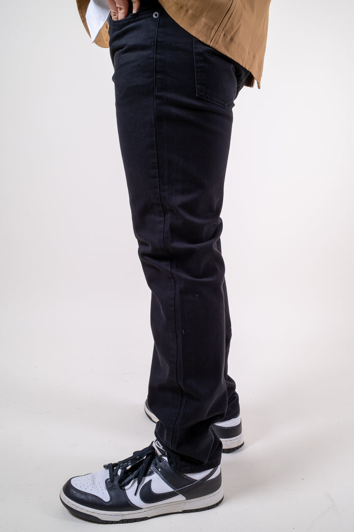 Pantalón de Gabardina - 5 pocket Slim - Negro
