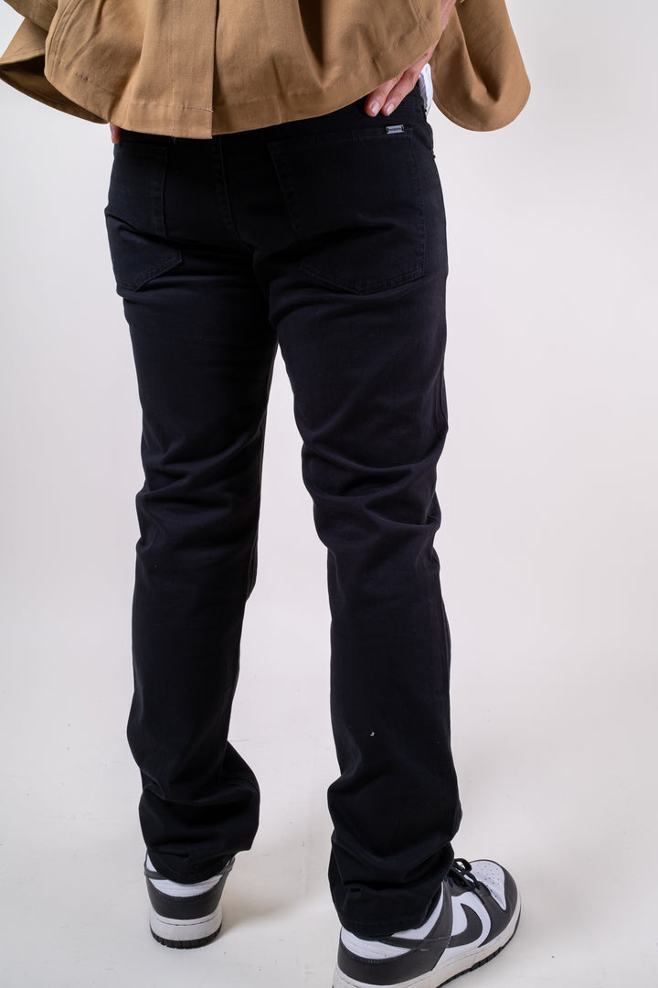 Pantalón de Gabardina - 5 pocket Slim - Negro