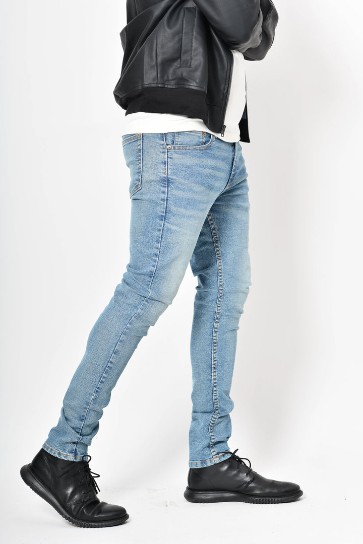 JEANS ESSENTIAL 45 - Sfera - Skinny - Celeste Lavado