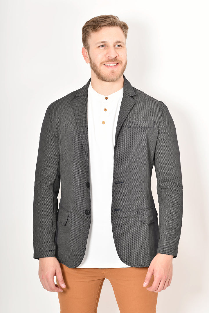Saco de gabardina - puntos gris