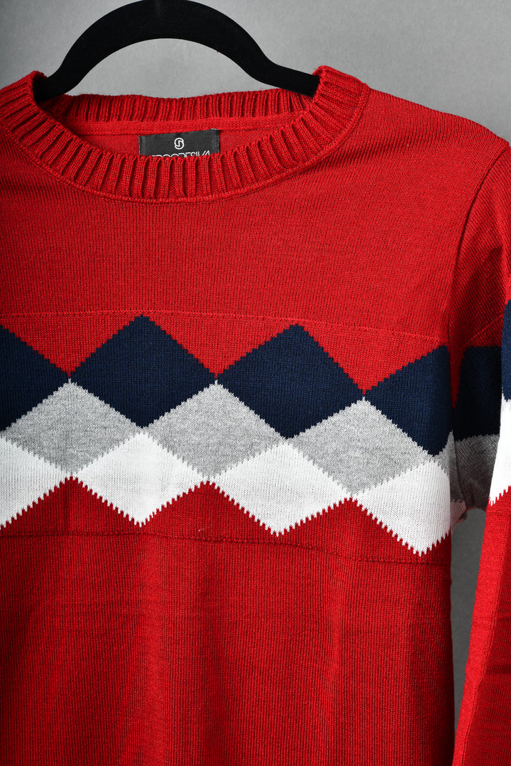 SUÉTER TEJIDO PREMIUM - MICROCENTRO - ROJO