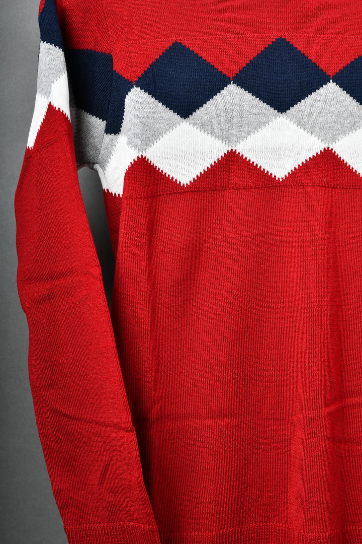 SUÉTER TEJIDO PREMIUM - MICROCENTRO - ROJO