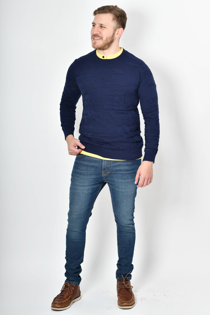 SUÉTER TEJIDO PREMIUM - PROGRESIVA AZUL