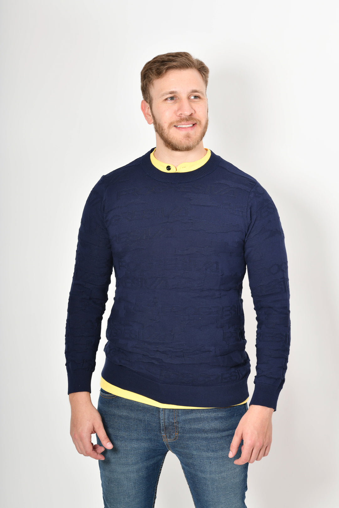 SUÉTER TEJIDO PREMIUM - PROGRESIVA AZUL