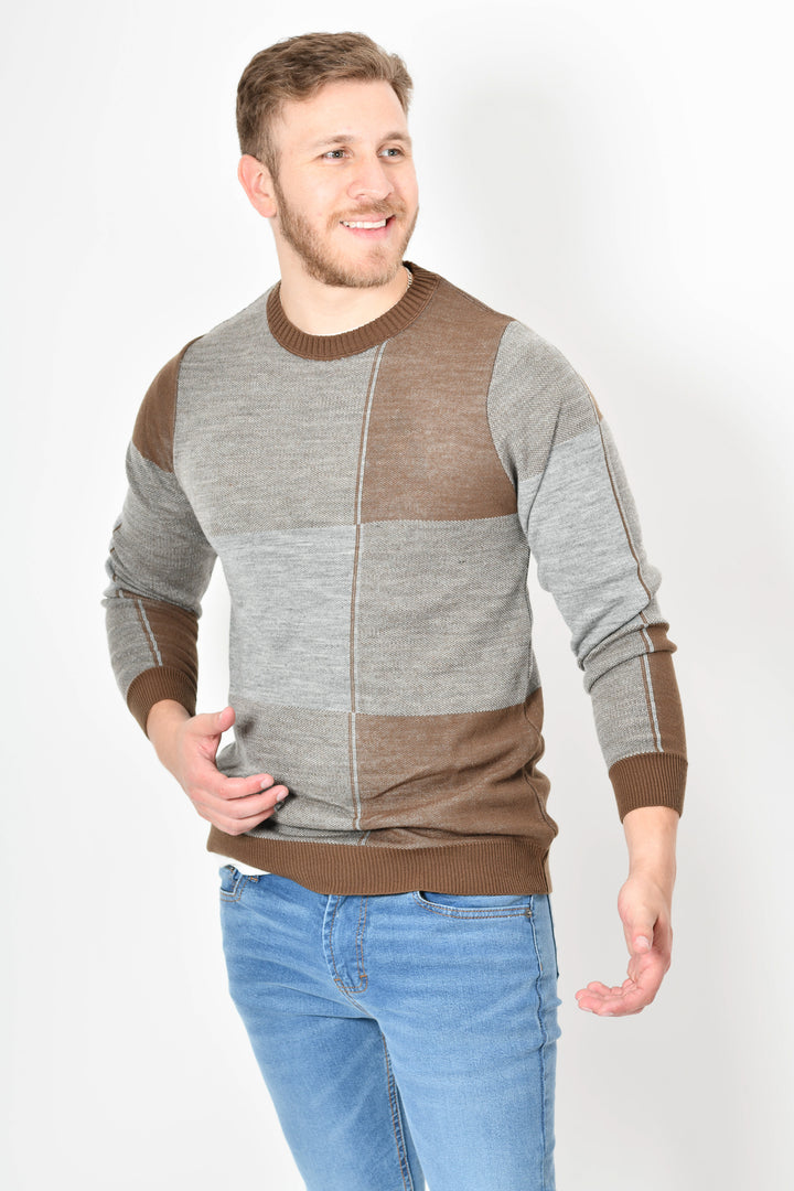 Sueter premium tejido -GRIS CAFÉ