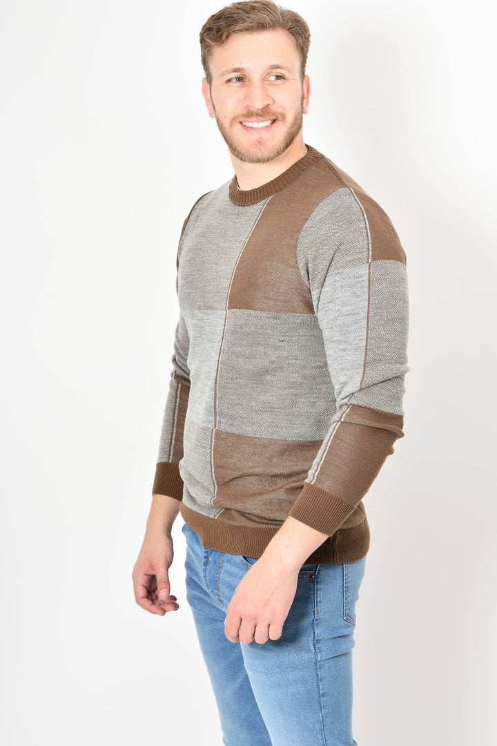 Sueter premium tejido -GRIS CAFÉ