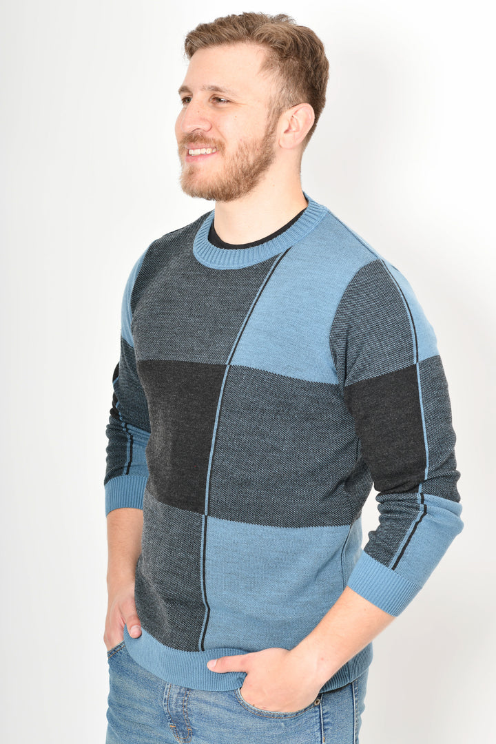 Sueter premium tejido - CELESTE GRIS