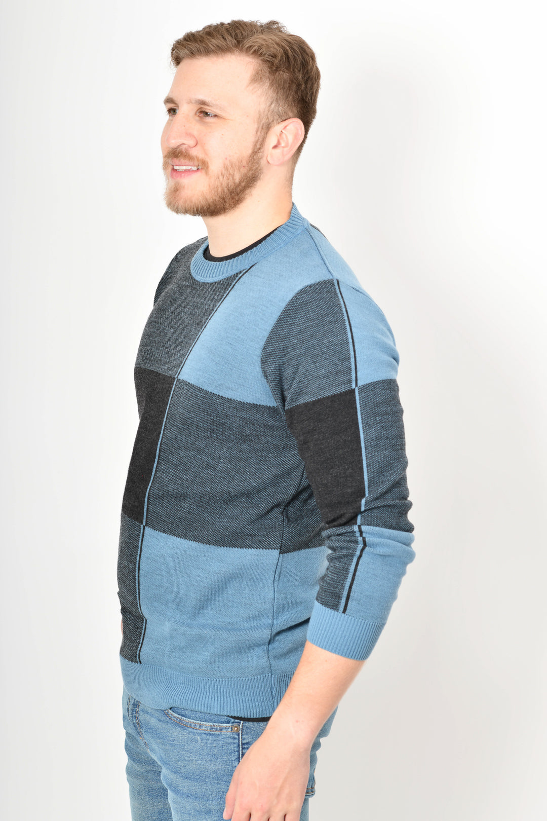 Sueter premium tejido - CELESTE GRIS